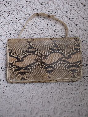 Vintage Python Snakeskin Clutch Wallet Wristlet